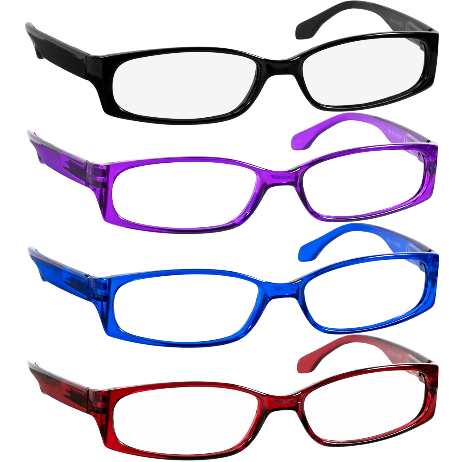 Reading Glasses | Best 4 Pack of Readers Women and Men | Stylish Look and Crystal Clear Vision When You Need It! | Comfort Spring Arms & Dura-Tight Screws