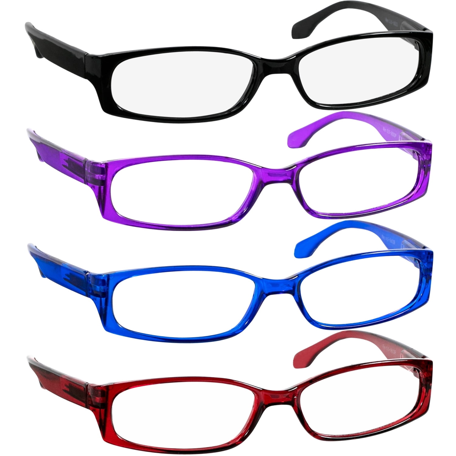 Reading Glasses | Best 4 Pack of Readers Women and Men | Stylish Look and Crystal Clear Vision When You Need It! | Comfort Spring Arms & Dura-Tight Screws