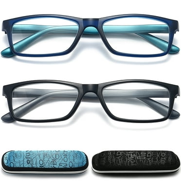 Reading Glasses Blue Light Blocking - 2 Pack Lightweight Computer Readers for Women Men +1.0 Blue Screen Comfort Eyeglass