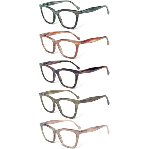 Reading Glasses Blue Light Blocking Spring Hinge Fashion Pattern Print Eyeglasses for Men 2.50