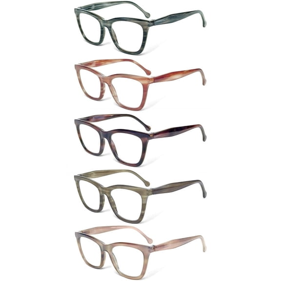 Reading Glasses Blue Light Blocking Spring Hinge Fashion Pattern Print Eyeglasses for Men 2.50