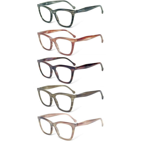 Reading Glasses Blue Light Blocking Spring Hinge Fashion Pattern Print Eyeglasses for Men 3.00