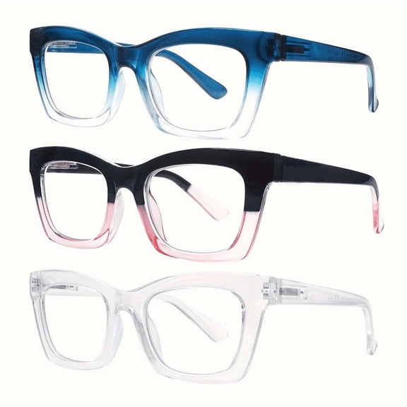 Reading Glasses Blue Light Blocking Spring Hinge Fashion Pattern Print Eyeglasses for Women 4.00