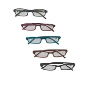 Reading Glasses Computer & Book Readers for Men/Women | All-Day Comfort | Read in Style corrective eyeglasses Unisex - Pack of 5