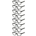 thumbnail image 1 of Reading Glasses Mens Womens Square Frame 8 Pack Unisex Readers Classic Glasses, 1 of 3