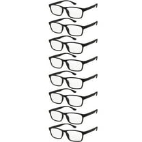 Reading Glasses Mens Womens Square Frame 8 Pack Unisex Readers Classic Glasses