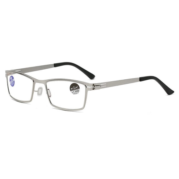 Reading Glasses Non-Hinge Portable Steel Blue Light Blocking Mens Business Readers