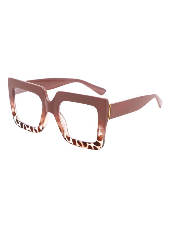 Reading Glasses Oversized Square Frame Over The Counter Dusty Rose Tortoise 1
