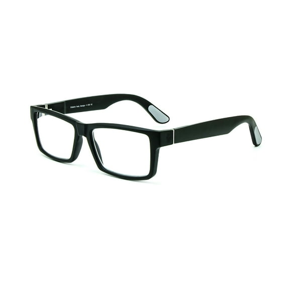 Reading Glasses Retangular Trendy Bold Thick Design Lightweighted Spring Metal Hinge Anti-Slip Temples