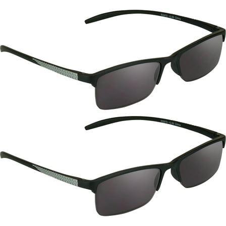 Reading Glasses Tinted Sunglass Readers Semi rimless Square Men Women NOT BIFOCAL