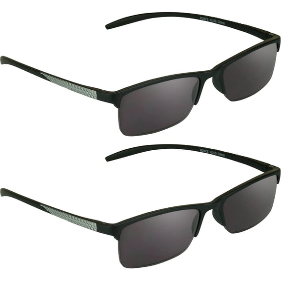 Reading Glasses Tinted Sunglass Readers Semi rimless Square Men Women NOT BIFOCAL