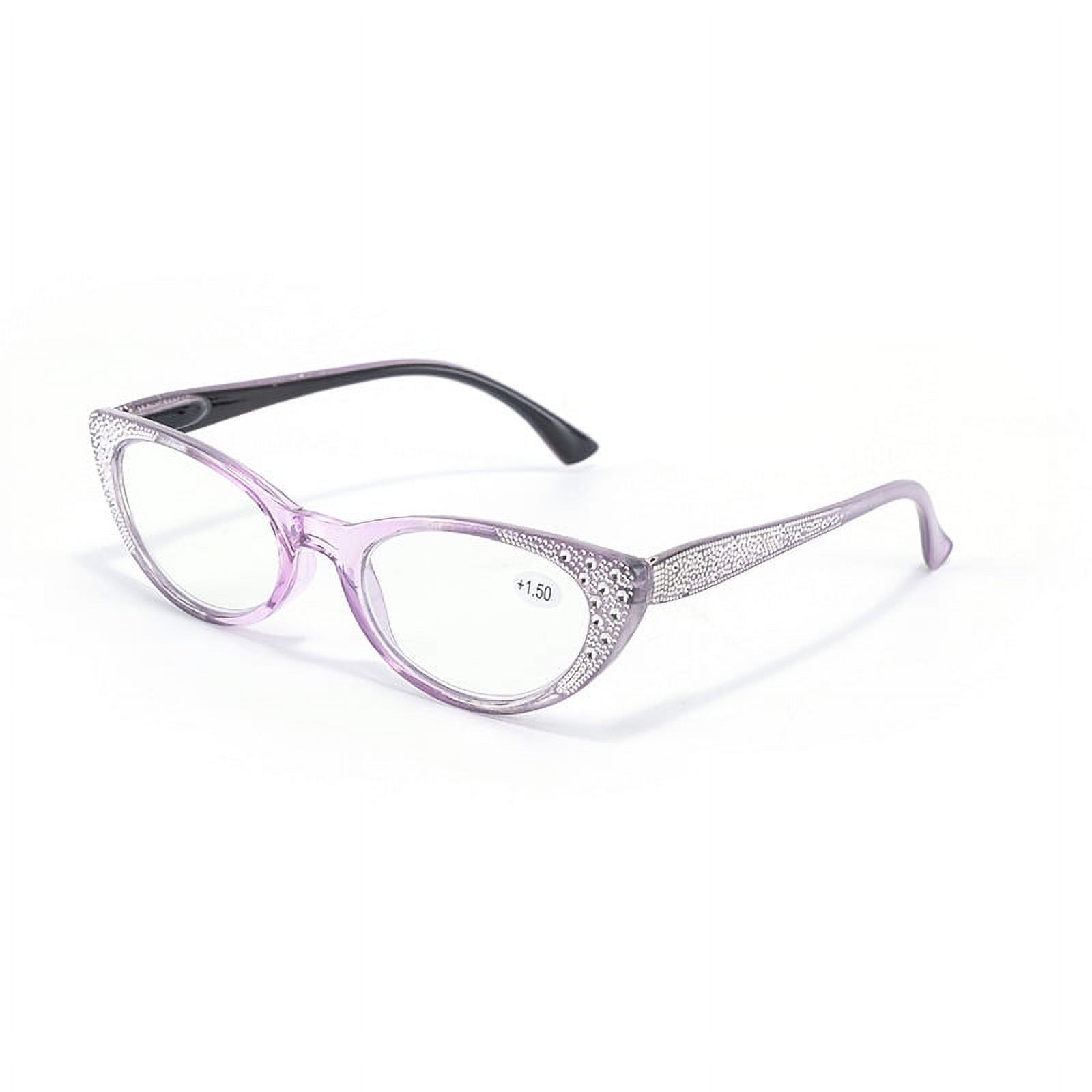 Reading Glasses Womens Cat Eye Bling Readers Plastic Blue Light