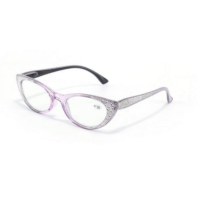Reading Glasses Womens Cat Eye Bling Readers Plastic Blue Light