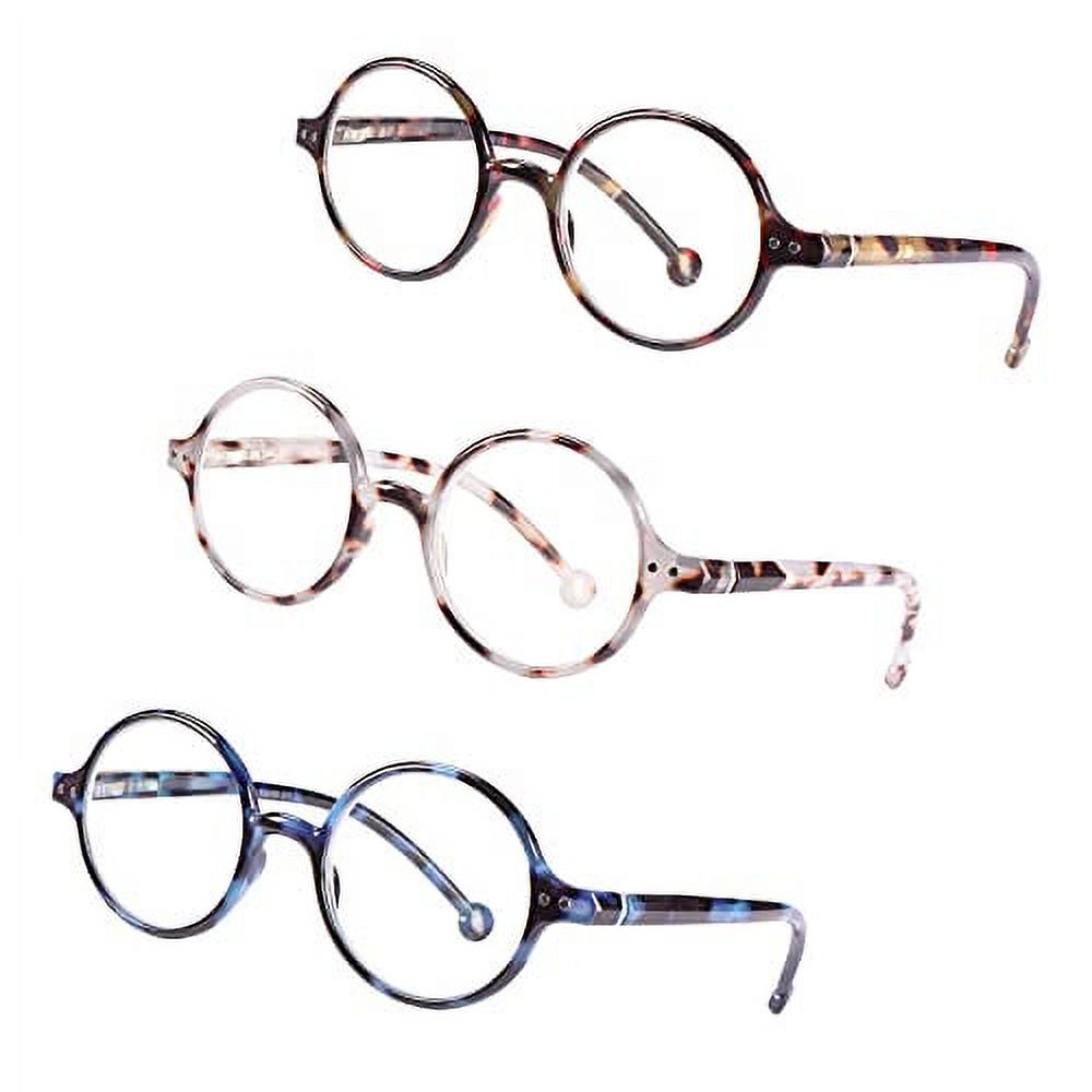 Reading Glasses Womens Mens +2.50 Blue Light Blocking Unisex Round Magnifying Readers Cheaters