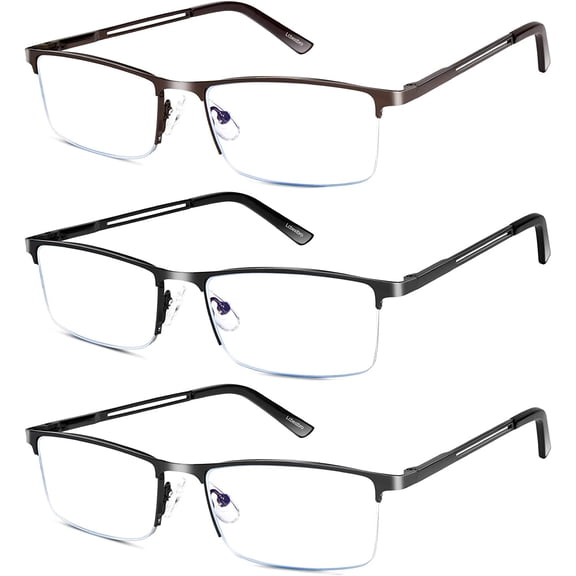 Reading Glasses for Men, 0.5 Blue Light Blocking Metal Readers