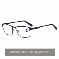 Reading Glasses for Men Blue Light Blocking Computer Readers Metal Frame Eyewear Magnification 1.0x,Black