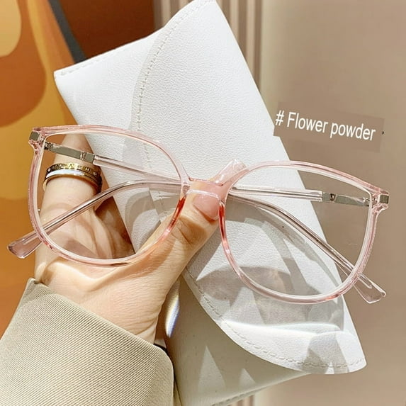 Reading Glasses for Women Men 2.0 x - Blue Light Blocking Computer Glasses, Oversize Square Eyestrain,Pink