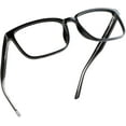 thumbnail image 1 of Reading Glasses with Flexible Spring Hinge, Blue Light Blocking Glasses for Women and Men, Anti eyestrain (Black, +1.00 Magnification), 1 of 9