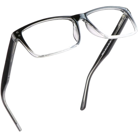 Reading Glasses with Flexible Spring Hinge, Blue Light Blocking Glasses for Women and Men, Anti eyestrain (Black, +3.75 Magnification)