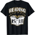 thumbnail image 1 of Reading Is Lit Shirt Literature Book Lovers Gift, 1 of 4