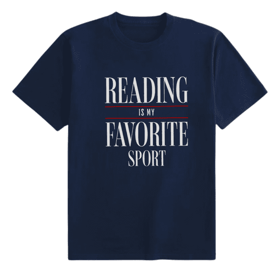 Reading Is My Favorite Sport Book Lover T-Shirt, Funny Reading Graphic Tee, Bookish Shirt for Women