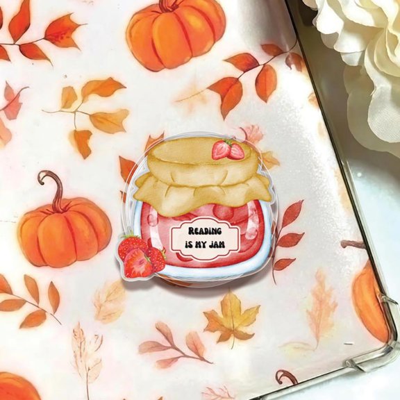 Reading Is My Jam Acrylic Phone Grip, Jam Holder, for Book Lovers