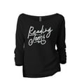 thumbnail image 1 of Reading Is My Jam Women's Fashion Slouchy 3/4 Sleeves Raglan Lightweight Sweatshirt Black X-Large, 1 of 3