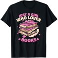 thumbnail image 1 of Reading Just a girl who loves books T-Shirt, 1 of 4