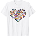 thumbnail image 1 of Reading Library Books Lover Heart Librarian Awesome Cute T-Shirt, 1 of 4