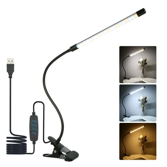 Reading Light,Clip-on Lamp Dimmable Lamp Dimmable 3 Office Workbench 3 Modes 10 Modes 10 Bed Dimmable 3 Modes Huiop Qisuo Bed Head Office Dsfen Lamp-leds