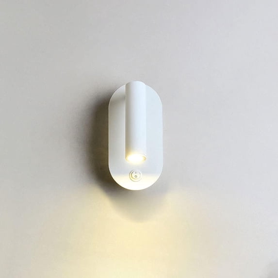 Reading Light LED Wall Spotlight Bedroom Bedside Wall Lamp, 90+350° Adjustable Headboard Accent Spot Lighting Fixture, Indoor Hardwired Sconce with Switch, Warm White