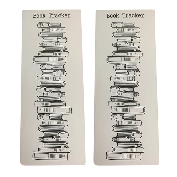 Reading Log Book Tracker Cards 6 Inch Durable Thick Paper Book Review Inserts Reading Journal Page Marker for Book Lovers Classroom Home Reading Management Vintage Beige 2 Pack