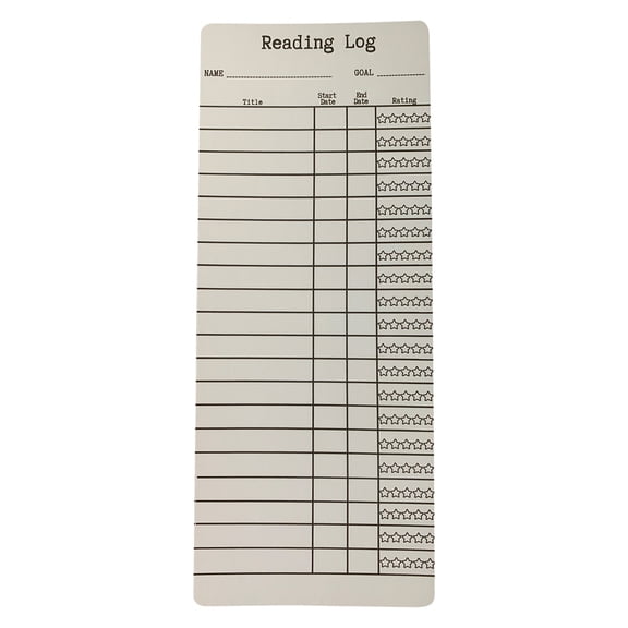 Reading Log and Book Tracker Cards, Journaling Record Sheets for Bibliophiles, Literary Progress Tracker for Personal Libraries, School Supplies, A