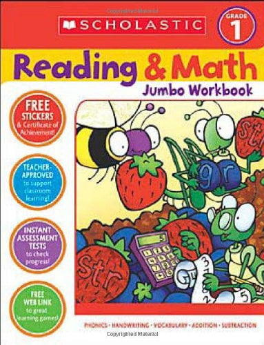 Pre-Owned Reading & Math Jumbo Workbook: Grade 1 Paperback