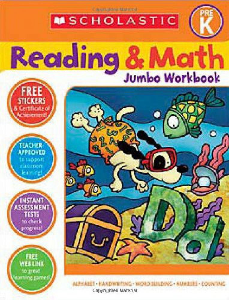 Pre-Owned Reading & Math Jumbo Workbook: Grade Prek Paperback