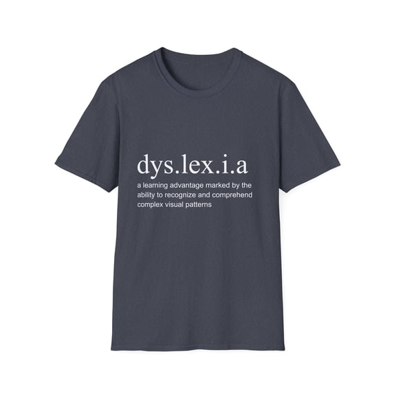 Reading Motivational Uplifting Message Quote Cute Dyslexia Awareness Men Women Unisex Softstyle T-Shirt