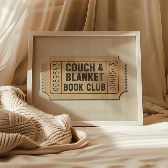 Reading Nook Wall Art Accent Book Club Vintage Poster Home Decor Reading Room Library Sign Book Lover Corner Accent Space Art Reading Gift 24x36 Unframed Poster