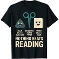 thumbnail image 1 of Reading Nothing Beats Books Rock Paper Scissors T-Shirt tee, 1 of 4