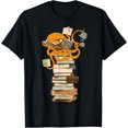 thumbnail image 1 of Reading Octopus Shirt - Cute Tea Coffee and Book Lover Gift Tee for Readers, 1 of 4
