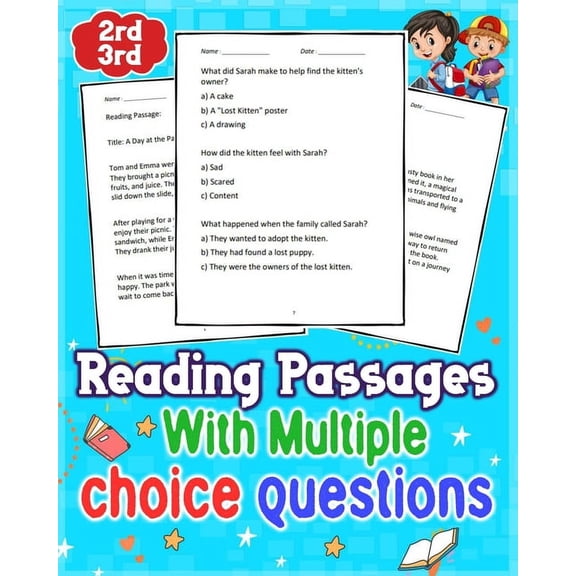 Reading Passages choice questions Grade 2rd 3rd: Explore engaging reading passages and answer choices for 2nd and 3rd gr, (Paperback)