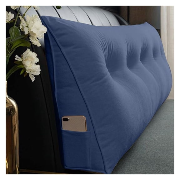 Reading Pillow with Arms - Triangle Bed Backrest Cushion 150x50x20cm, Back Support for Sitting in Bed, Ergonomic Wedge Pillow for Reading, Gaming, & Relaxing - Grey