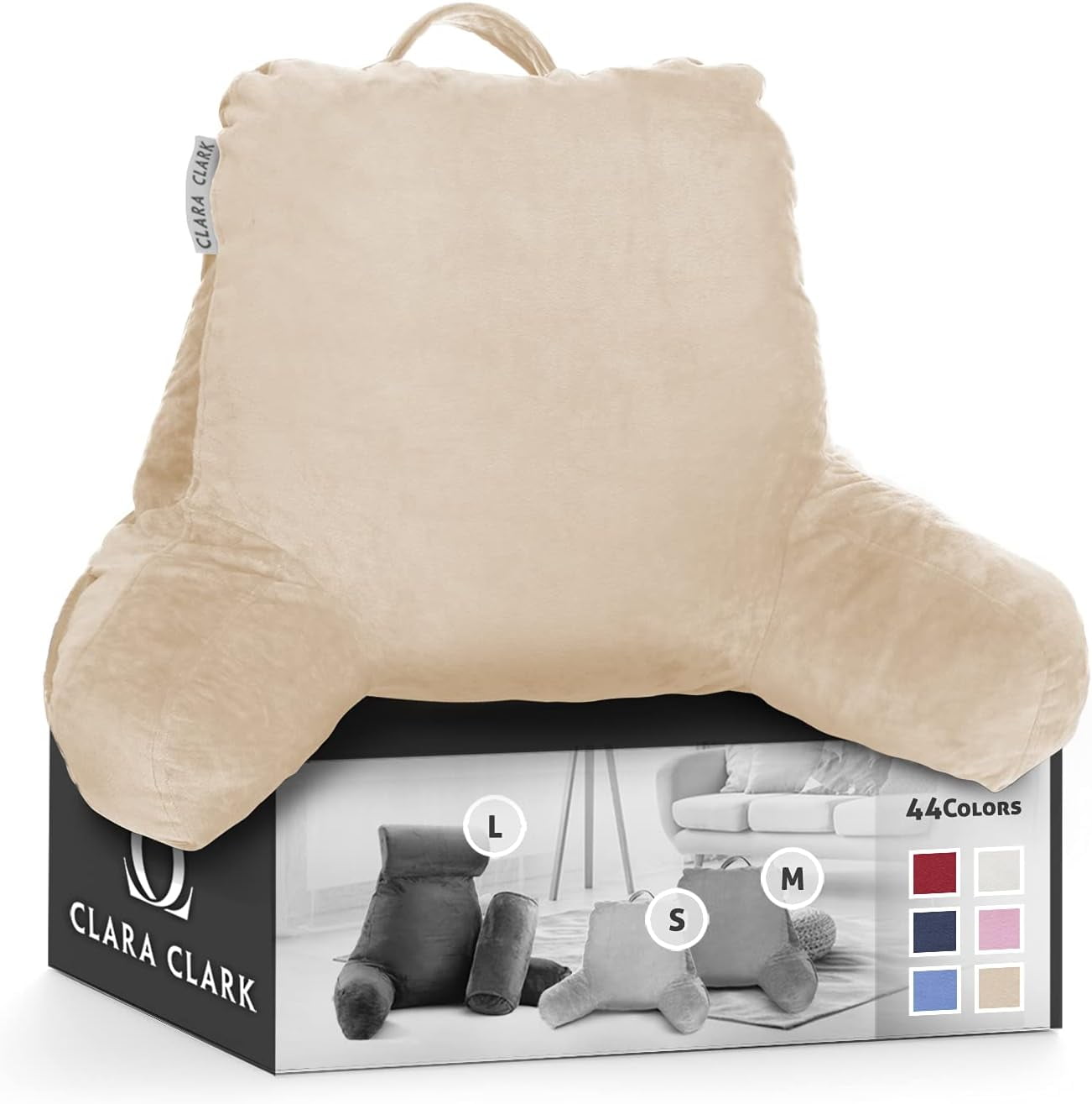 Reading Pillow, Back Rest Pillow for Sitting in Bed with Arms for Kids