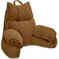thumbnail image 1 of Reading Pillow for Bed with High Arm Rests,Back Support Pillow for Sitting Up in Bed with Shredded Memory Foam for Reading, TV, Gaming or Relaxing on Floor（Brown，Large）, 1 of 12