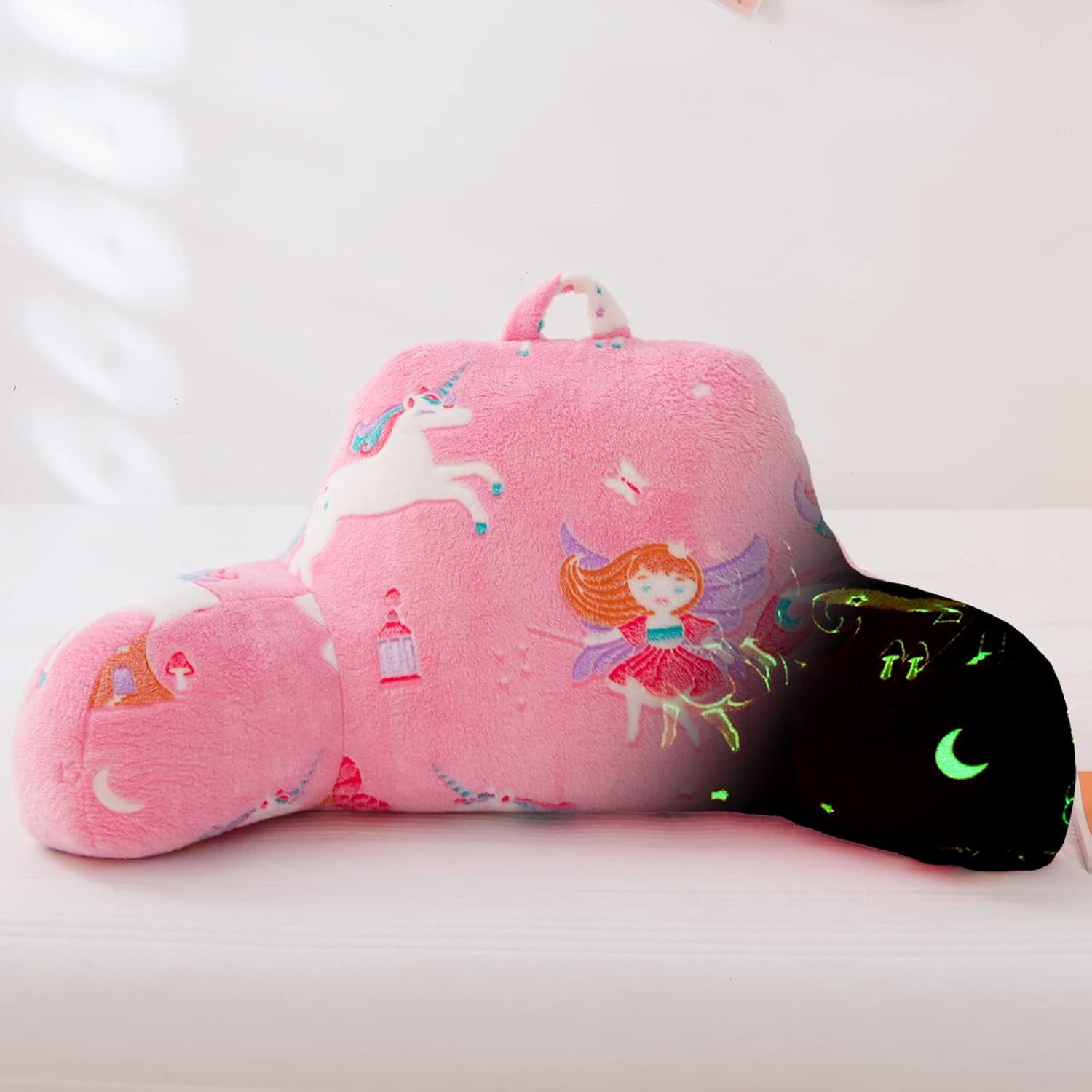 Faux Fur Reading Pillow Bed Wedge Large For Adult And Children With Arms Backrest And Back