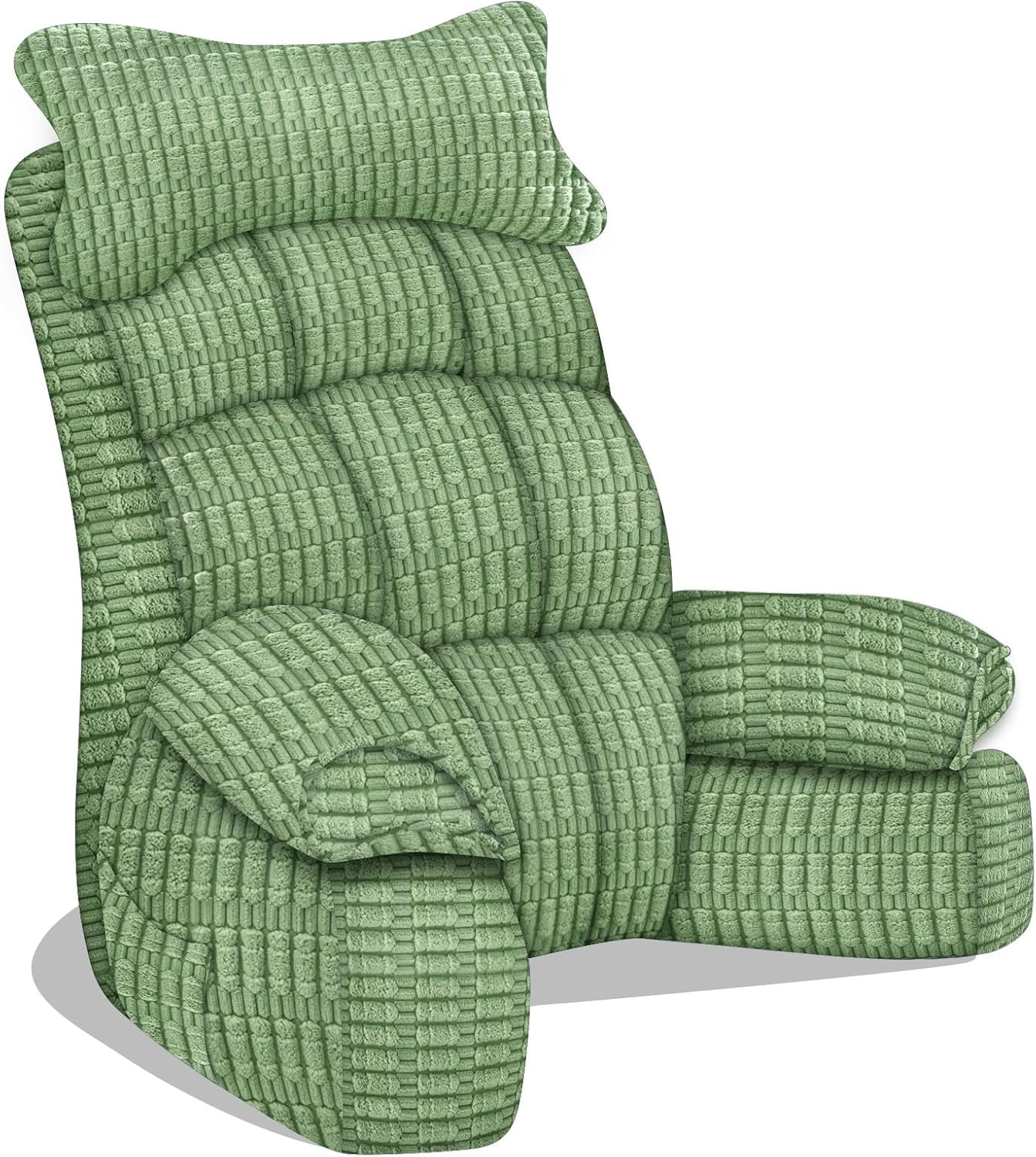 Back Pillow For Bed Sitting Up – With 9.4" Armrests, Shredded Memory Foam, Reading/Watching TV/Gaming - View #7
