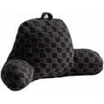 thumbnail image 1 of Reading Pillow Checkered Bed Rest Wedge Backrest Checkerboard Pillow with Arms Back Support for Sitting Up in Bed Cushion Incline Rest Sleeping Snoring Pillow (Dark Grey,Large), 1 of 5