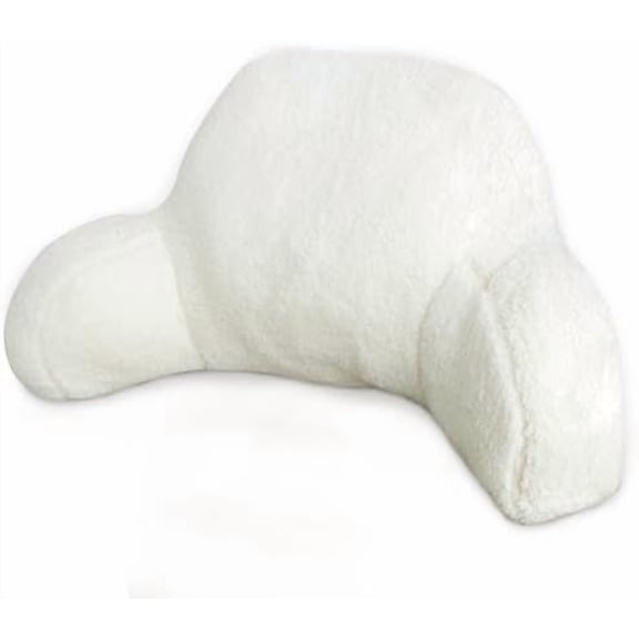 Reading Pillow for Kids/Teens/Adults, Bed Rest Wedge Backrest Pillows for Sitting in Bed with Arms Back Support for Watching TV/Gaming/Relaxing, Ivory$$Bedding