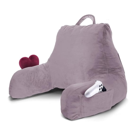 Reading Pillow for Kids & Teens with Shredded Memory Foam, Backrest Pillows for Reading, Watching, and Gaming, Use on the Couch, Bed, or Floor Adjustable Support with Washable Cover Dusty