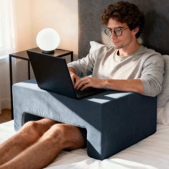 Reading Pillow for Lap, Extra Large Arm Rest Pillow for Adult, Memory Foam Lap Desk Pillow for Reading, Working, Crocheting & Gaming Ideal for Bed, Sofa Use
