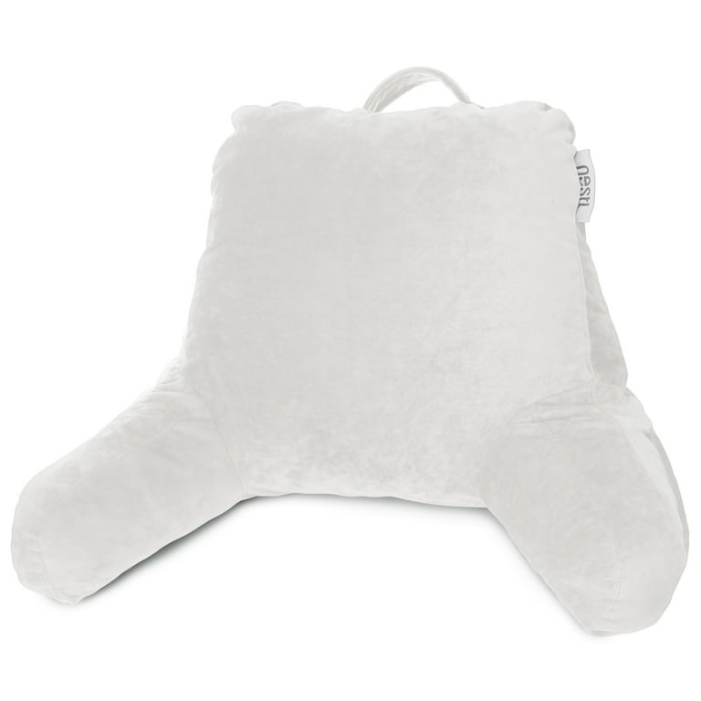 Reading Pillow, Petite Back Pillow, Backrest Pillows for Bed with Arms, Shredded Memory Foam Back Pillows for Sitting in Bed, Small Back Support